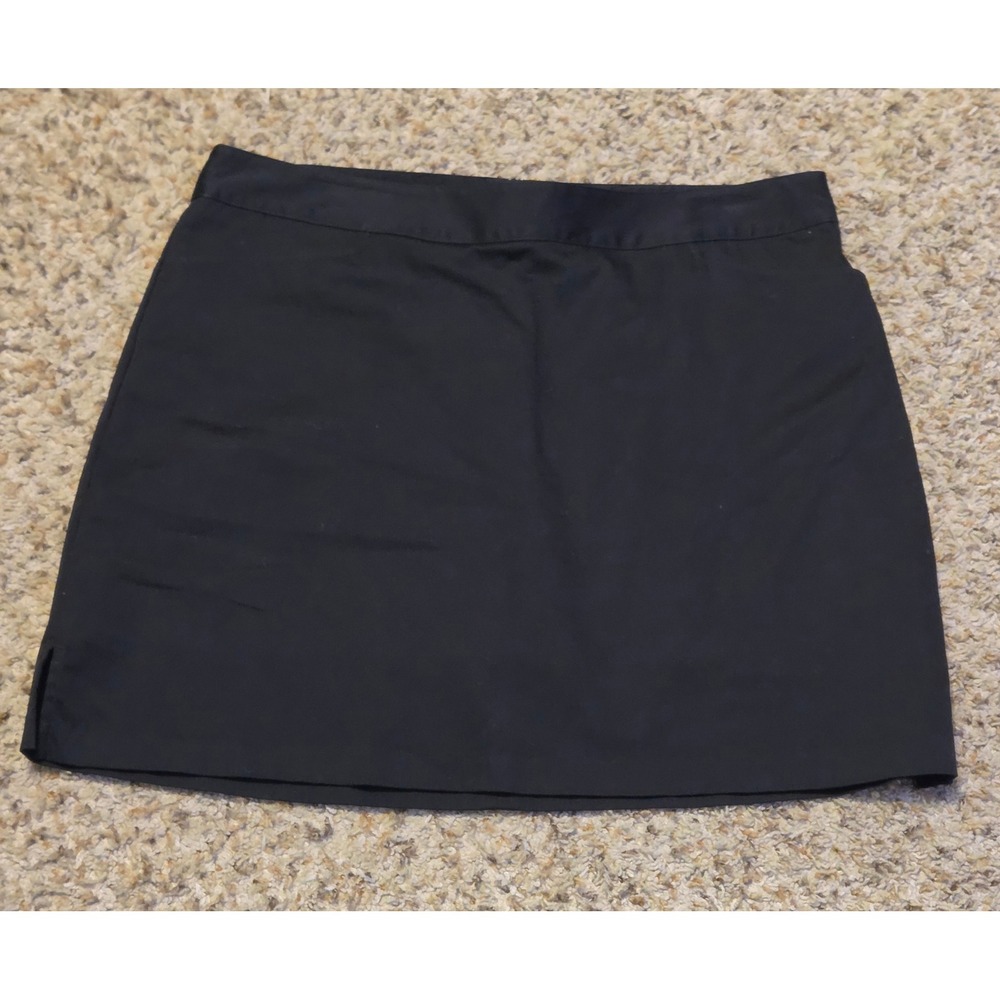 Lady Hagen Back Zip Skort Women's‎ Size 12 Black Front Pockets